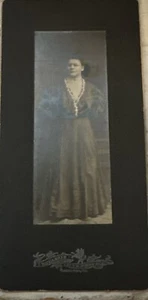 Antikes Portrait Frauen Brille Hazelton PA. Vintage Foto Trevaskis Schrankkarte - Bild 1 von 4