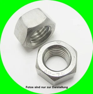 Feingewinde oder Regelgewinde Edelstahl A2 , Sechskantmutter, Mutter DIN 934 - Bild 1 von 2