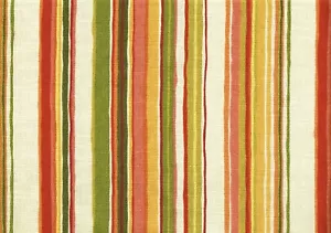 3.75 Yds Mill Creek Fabric Orange Green Yellow Off White Drapery Upholstery - Picture 1 of 2