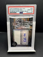 2020 Topps Museum Collection Auto Jumbo Patch Dejan Kulusevski RC /75 PSA 10