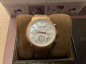 Michael Kors Rose Gold Watch- new MK5026 Women’s Watch - Picture 1 of 7