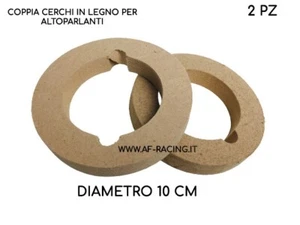 COPPIA SUPPORTI IN LEGNO MDF 10 CM PER ALTOPARLANTI TWEETER TASCHE CERCHI - Foto 1 di 1