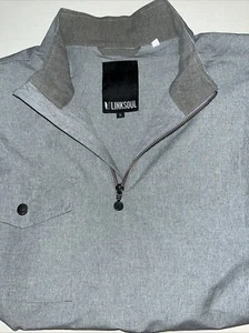 Linksoul Mens 1/4 Zip Mock Neck Windbreaker Jacket (size L) - Picture 1 of 13