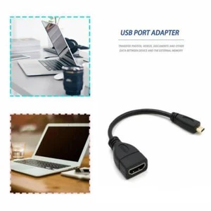 Micro HDMI-kompatibles Stecker-auf-HDMI-kompatibles Buchse-Adapterkabel~ - Bild 1 von 9
