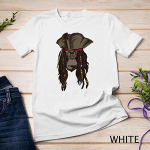 Piraten Schimpanse Affe Captain Talk Like A Pirate Day Unisex T-Shirt - Bild 1 von 15