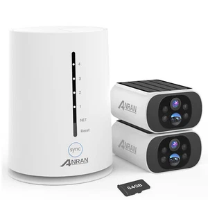 ANRAN Solar Battery Powered Security Camera System Wireless Outdoor 2 Way Audio - Picture 1 of 20