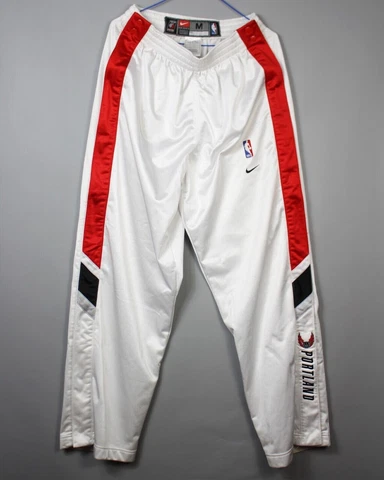 PORTLAND TRAIL BLAZERS NIKE NBA AUTHENTIC  TEAR AWAY SNAP WARMUP PANTS 2000S VTG Cover
