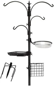 Ashman Deluxe Premium Bird Feeding Station, 22" Wide x 91" Tall with 5Prong Base - Picture 1 of 7