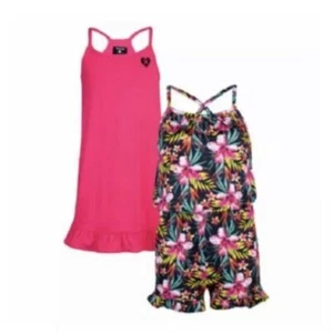 Hurley Youth 2-pack Dress and Romper PINK/BLACK Girls - Picture 1 of 9