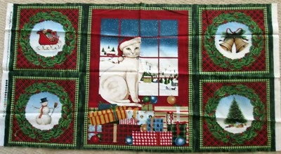 1 Panel de tela de costura artesanal acolchado de algodón colorido "Christmas Valley" Foto 1 de 4