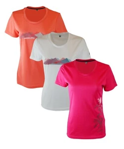 Ladies Scoop Neck Active Athletic Fitness T Shirt Run Gym Sports Cool dry Tee790 - Picture 1 of 16