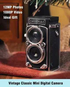CHUZHAO Vintage Mini Digital Camera Autofocus 12MP, 1080P FHD Video Vlogging Por - Picture 1 of 6