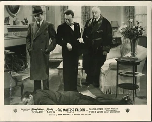 Maltese Falcon 1x ORIGINAL UK FOH Lobby Card Humphrey Bogart John Huston 1941 - Imagen 1 de 4