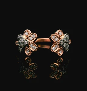 Le Vian 14KT Rose Gold 0.33cttw Diamond Paw Print Ring – Size 8 – 3.36g - Picture 1 of 10