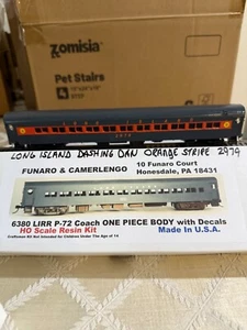 HO Scale LONG ISLAND RAILROAD PASSENGER COACH F&C P-72 DASHING DAN CUSTOM PNT - Picture 1 of 5
