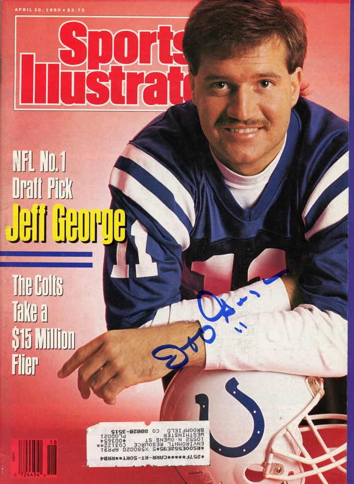 Jeff George Autographed Indianapolis Colts 4/10/1990 Sports Illustrated 35045 - Image 1 of 1