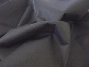 Soft PU Coated Water-Resistant Polyester Fabric Material - BLACK - Picture 1 of 1