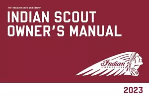 Guía de libros manual para propietarios indios 2023 Scout - Imagen 1 de 24