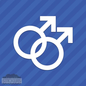 Male Homosexual Symbol Vinyl Decal Sticker - Picture 1 of 2