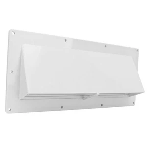 RV Exhaust Vent Cover White Range Hood Sidewall Vent Cover & Lockable Clips For - Picture 1 of 12