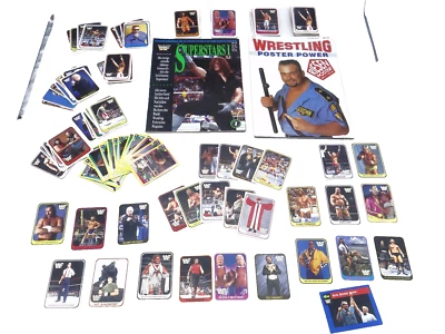 190 WWF WWE Wrestling Vintage Karten TC Sammlung Merlin 90er + Poster Heft - Bild 1 von 4