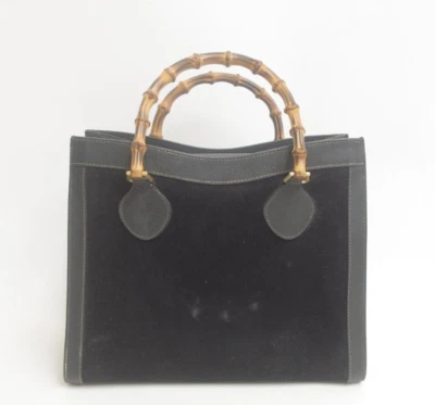 Authentic GUCCI Bamboo Suede Hand Bag #34797 - Image 1 of 4