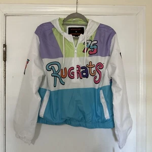 Members Only x Nickelodeon Woman’s XL Rugrats Windbreaker Quarter Zip Jacket NEW - Picture 1 of 14