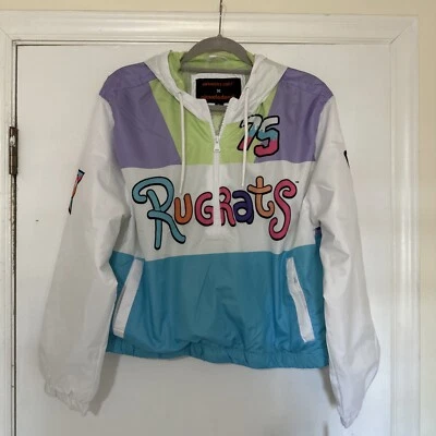 Members Only x Nickelodeon Woman’s XL Rugrats Windbreaker Quarter Zip Jacket NEW - Image 1 of 4
