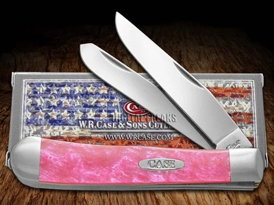Case xx Pink Salmon Corelon Trapper 6073PS Stainless Pocket Knife Knives - Image 1 of 4