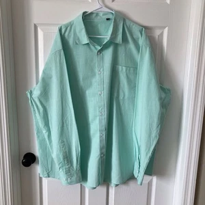 J. Mclaughlin Men’s Button Down Shirt Green Linen Size XL. Cruise/beach/preppy - Picture 1 of 7