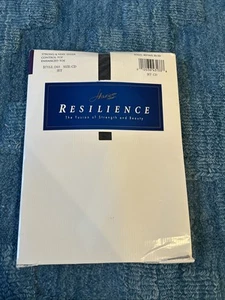 Hanes Resilience Control Top Strong Sheer Enhanced Toe PantyhoseJet Size CD New - Picture 1 of 5