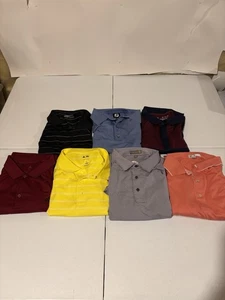 Lotto 7 Polo Golf Uomo Taglia XL Nike Adidas UA Peter Millar Poliestere - Foto 1 di 11