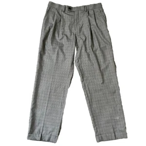 Pantalon habillé Ralph Lauren gris à carreaux homme mesures 34 L x 30 L jambe droite - Photo 1/3