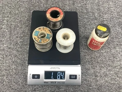 Soldadura surtida vintage Canfield 50/50 aleación soldadura y fundente Foto 1 de 3