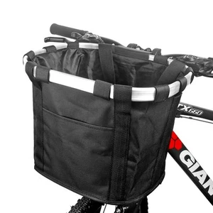 CZXJKKL Bike Basket, Foldable Small Pet Cat Dog Carrier Front Removable Bicyc... - Picture 1 of 7
