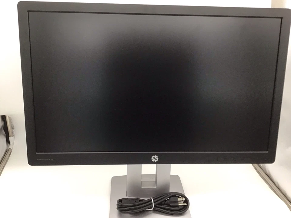 HP EliteDisplay E232 23" Widescreen HDMI Monitor Stand & Power Cord - Image 1 of 3