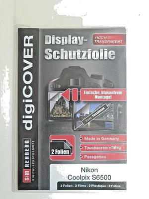 Display Protection Foil for Nikon Coolpix S6500 Premium Pack of 2 - Image 1 of 2