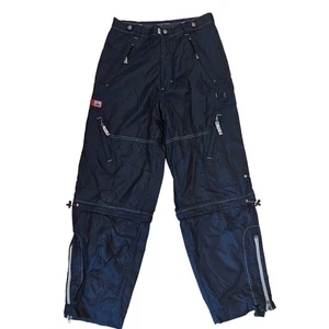 Vintage 90’s Triple Five Soul Black Cargo Pants Size 28x28 Military Y2K Ripstop - Picture 1 of 19