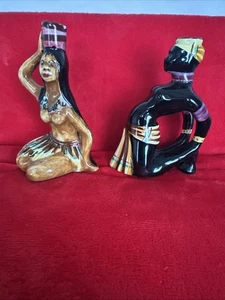 Paar Vintage exklusive Kirsch Drioli Italien Schnaps Figur leere Flaschen (S/R - Bild 1 von 9