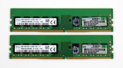 Hynix 16GB(2x8GB) HMA81GU7MFR8N-TF PC4-2133P 2133MHz ECC DDR4 Memory - Image 1 of 3