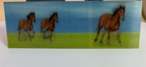 Running Horses Lenticular Motion Bookmark by MONA VISION 6" - Picture 1 of 3