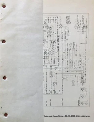 1976 GMC Astro 95 Chevy Titan 90 Foldout D-9 Diagrama Cummins en Línea Ntc - Imagen 1 de 3