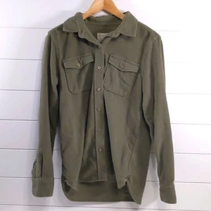 Giacca uomo cotone British Moleskin taglia L camicia con bottoni safari Brisbane muschio - Foto 1 di 8