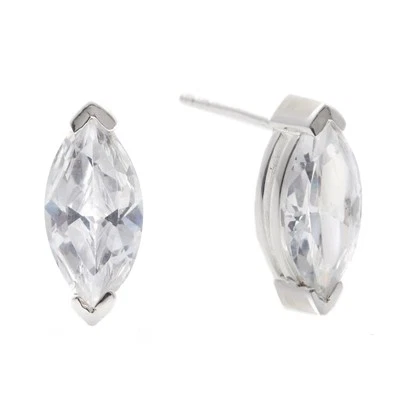 Silverly Zirconia Orecchini .925 Sterling argento Cubic marchesa femminile - Immagine 1 di 4