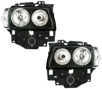 Angel Eyes Scheinwerfer für VW T4 96-03 Bus Multivan langer Vorderwagen Schwarz - Bild 1 von 4
