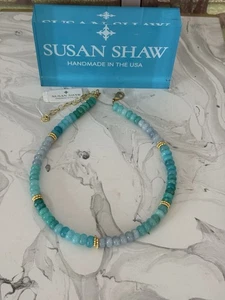 Susan Shaw Blue Jade Necklace, NWT - Picture 1 of 4