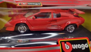 Bburago Burago 1988 escala 1:24 rojo Lamborghini Countach 5000 fundido a presión VIP #0537 - Imagen 1 de 6