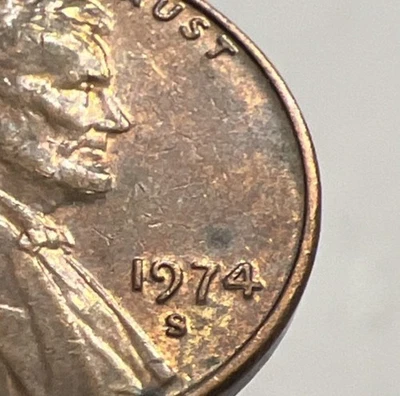 1974-S, Lincoln Memorial Cent, DDO, Doubling In The Number “4” - Image 1 of 4
