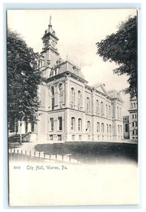 1904 Rathaus Gebäude außen Warren PA, Pennsylvania Rotograph - Bild 1 von 2