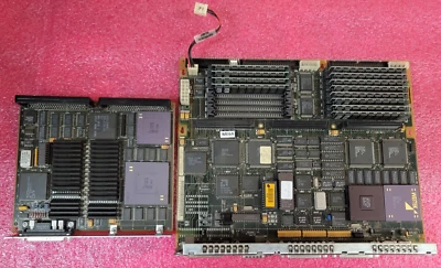 Sun Sparc Station 1+ Motherboard, CPUs, RAM, and video adapter lot - Image 1 of 4